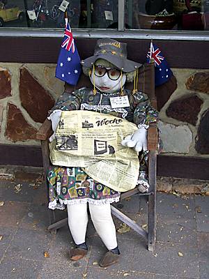 (Photo © D Nutting) doll in Hahndorf