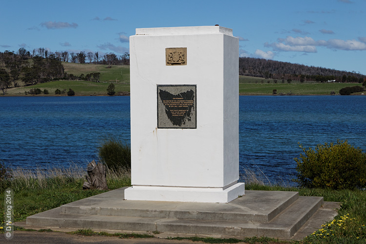 Photo: The Tasman monument in Dunalley (copyright: D Nutting)