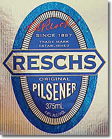 (Photo © D. Nutting) Resch's Pilsener. Since 1897.