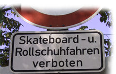 Skateboard verboten
