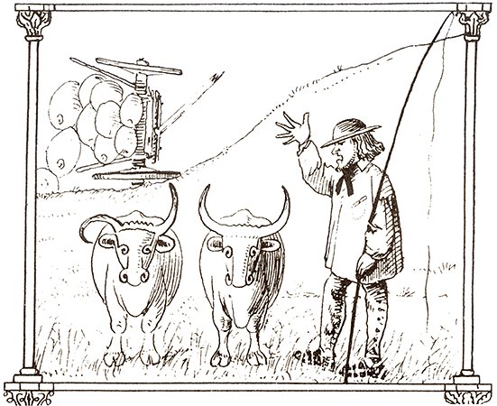 Eine Zeichnung von Ludwig Becker, die sein Werk 'Ein australisches Lied' bildlich darstellt / A drawing by Ludwig Becker, which illustrates verse from his work 'Ein australisches Lied'