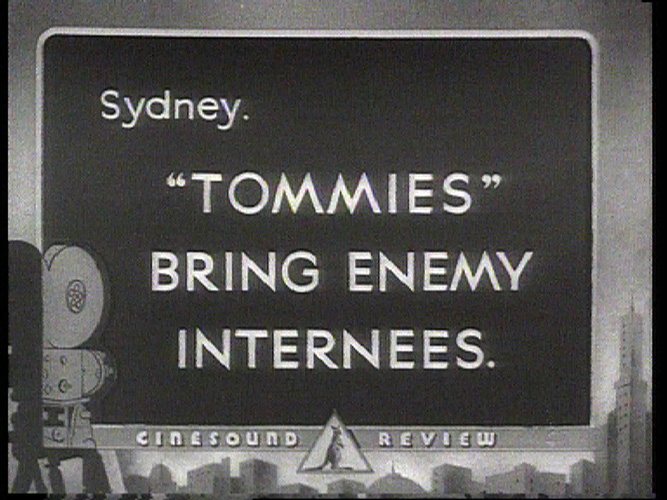 still photo from a newsreel.