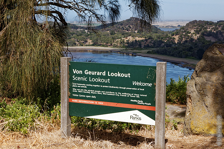 (Photo: D Nutting) sign in front of scenery