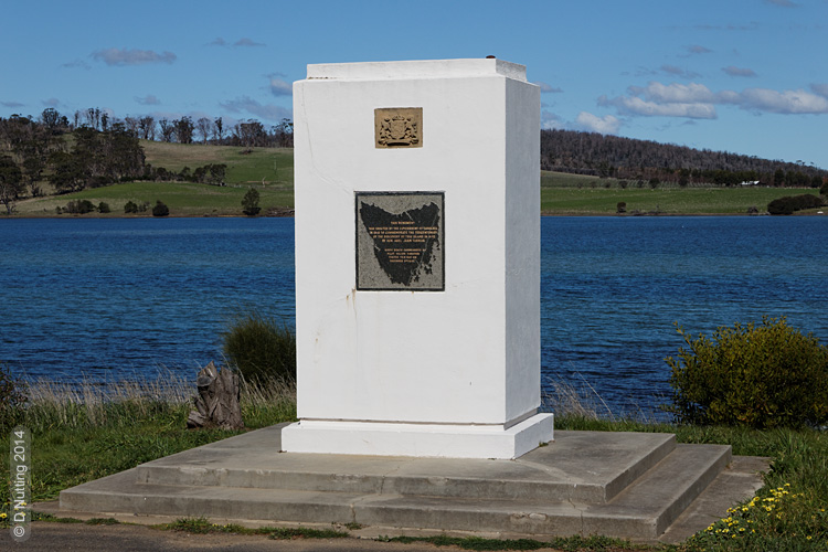 Photo: The Tasman monument in Dunalley (copyright: D Nutting)