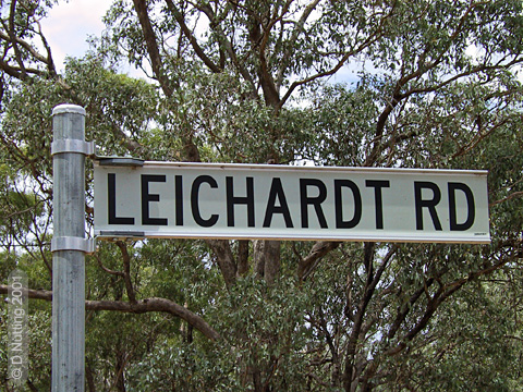 (Foto © D. Nutting) Straßenschild - Leichardt Rd