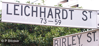 Foto: Leichhardt Street Schild, Brisbane, Queensland