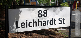 Foto: Leichhardt Street Schild, Brisbane, Queensland