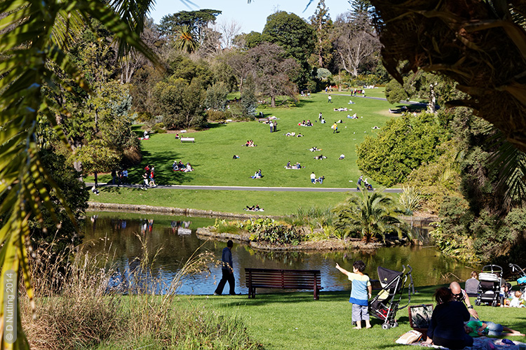 (Foto &copy; D. Nutting) Blick auf den Botanischen Garten