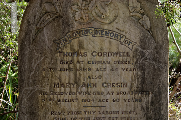 (Photo &copy; D. Nutting) gravestone