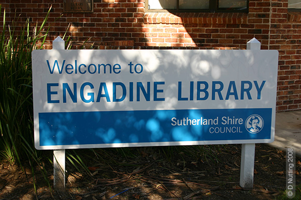 (Photo &copy; D. Nutting) library sign