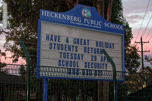 (Photo &copy; D. Nutting) notice board