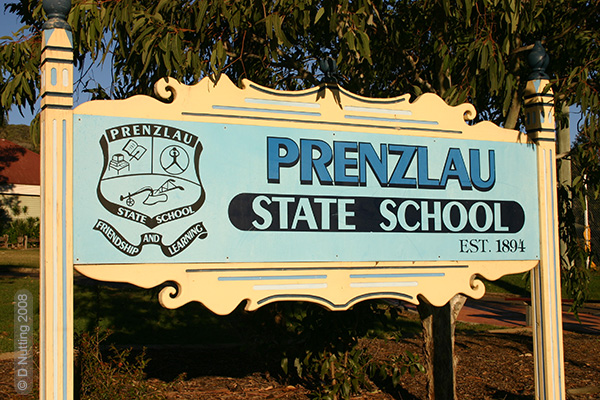 (Photo &copy; D. Nutting) school sign