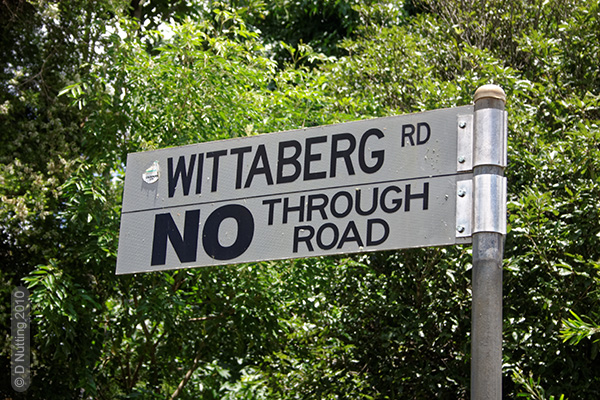 (Photo &copy; D. Nutting) road sign