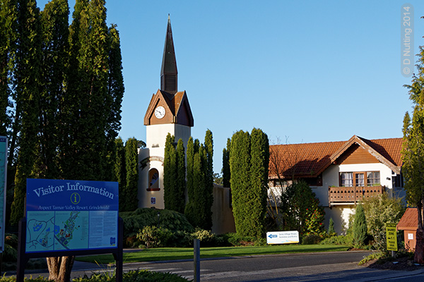 (Photo &copy; D. Nutting) resort buildings