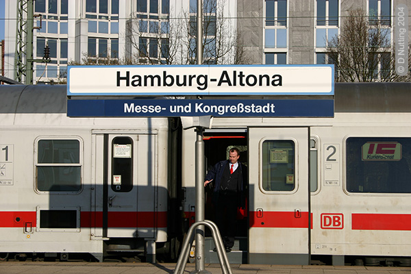 (Photo &copy; D. Nutting) railway station sign