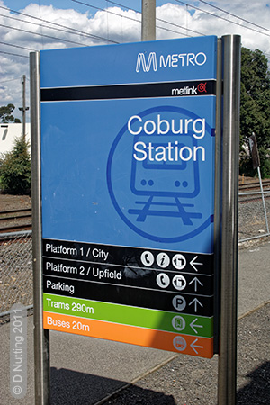 (Photo &copy; D. Nutting) railway station sign