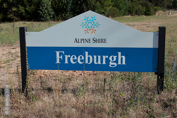(Photo © D Nutting) Freeburgh, placename sign
