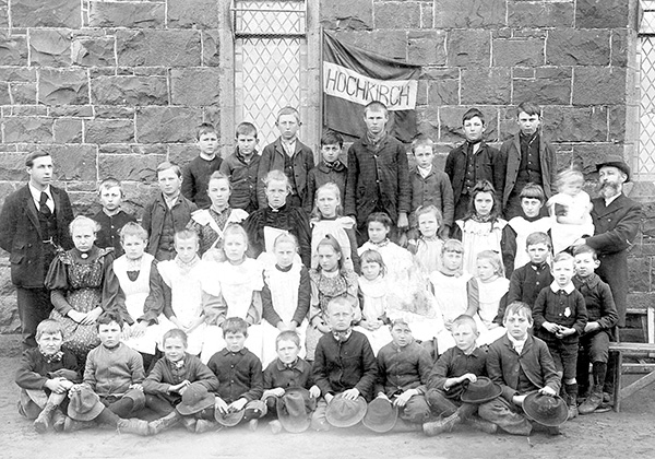(Photo &copy; St Michael's Lutheran Archives, Tarrington) formal photo of school pupils