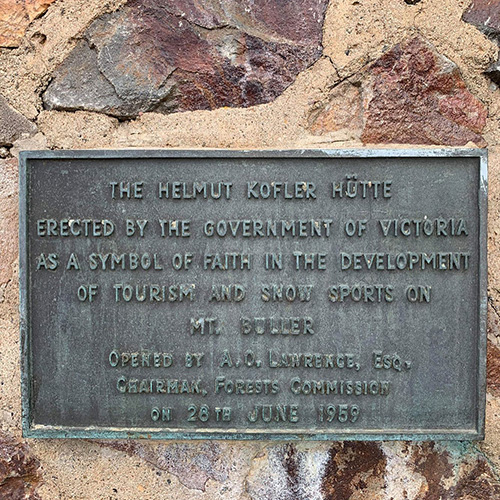 (Photo Copyright Mt Buller): memorial plaque