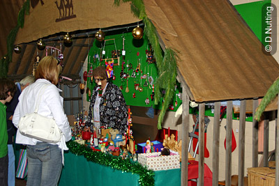 [Photo: Christmas bazaar. Copyright D Nutting]