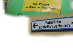 Fahrräder verboten